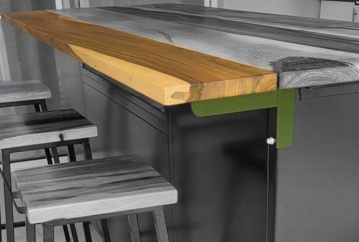 Extensión frontal de madera para banquetas
